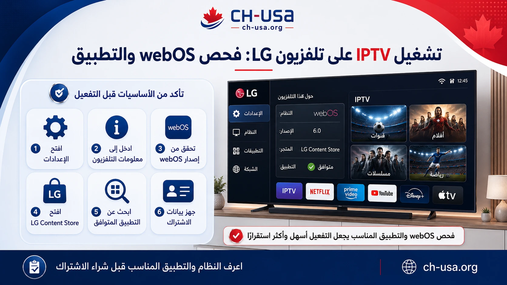 تشغيل IPTV على تلفزيون LG: فحص webOS والتطبيق